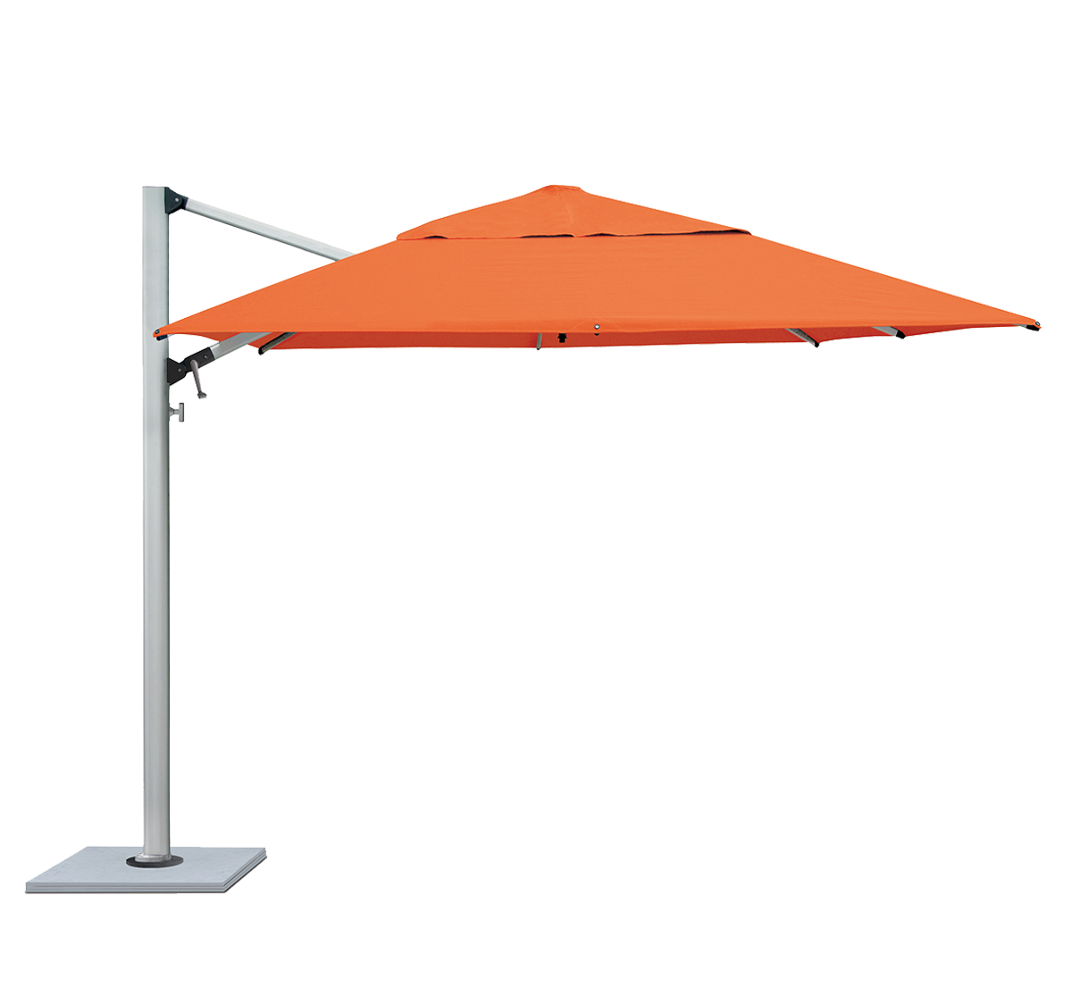 Polaris Umbrella The Polaris impresses in both form and function. This designer sidepost umbrella offers an effortless crank and infinite tilt function to provide shade coverage at any time of the day. Sophisticated styling and superb construction make the Polaris one of our most popular models.